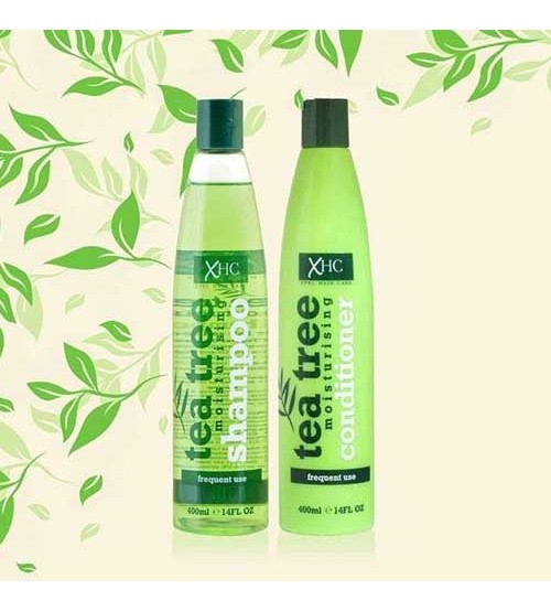 XHC Xpel Hair Care Tea Tree Moisturising Shampoo 400ml and Moisturising Conditioner 400ml